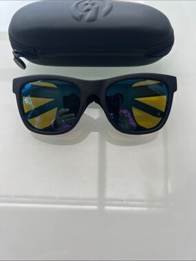 Electric Family Matte Black Sunglasses with Mirror Lenses